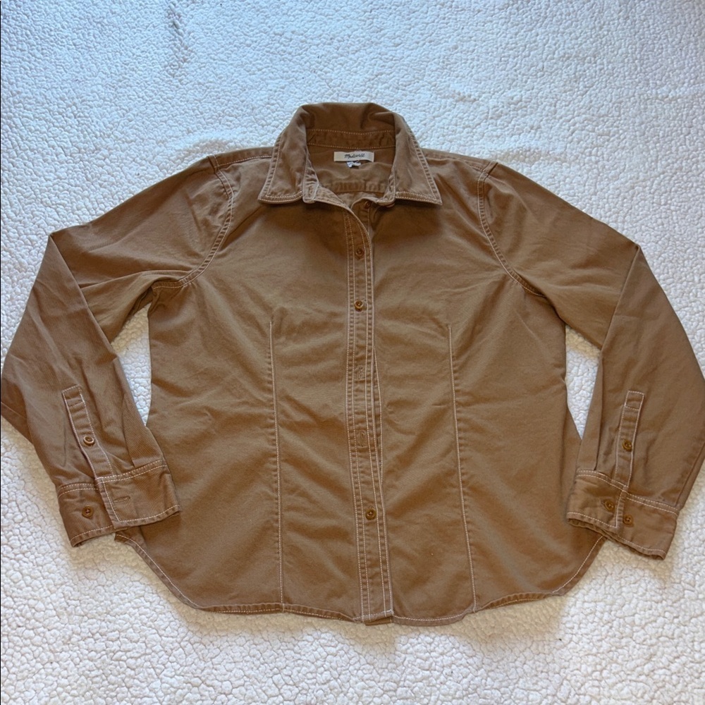 Madewell Camel Long Sleeve Shirt